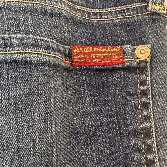 7 For All Mankind Womens Skinny Ankle Jeans with Frayed Hem - Picture 3 of 5